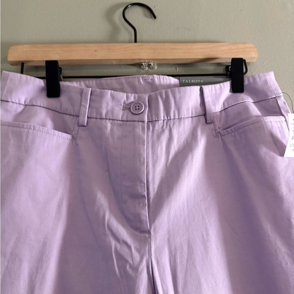 NWT Talbots Purple Capris Lightweight Relaxed Fit - Picture 3 of 9